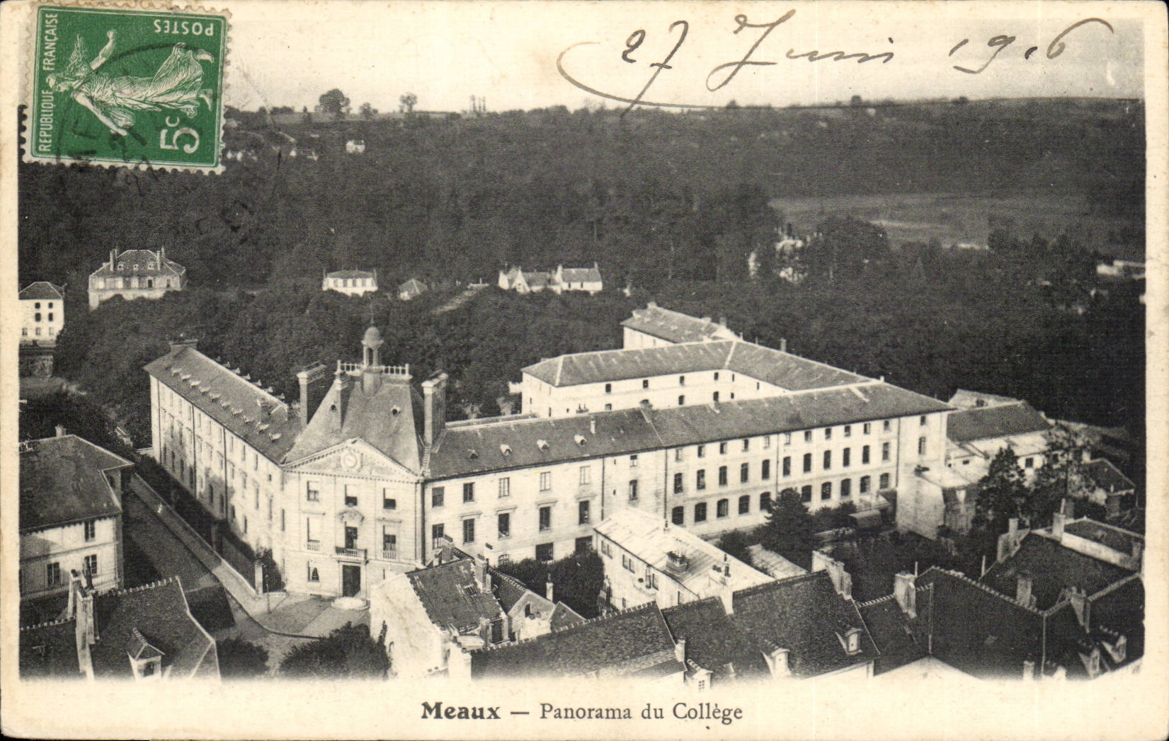 Meaux - Panorama of the College - CPA