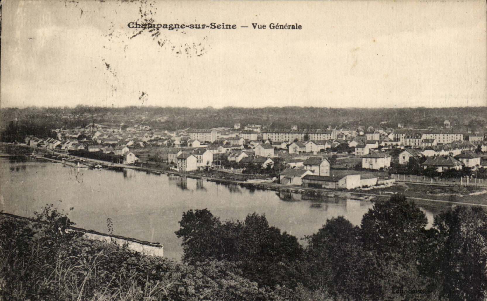 Champagne on the Seine CPA View
