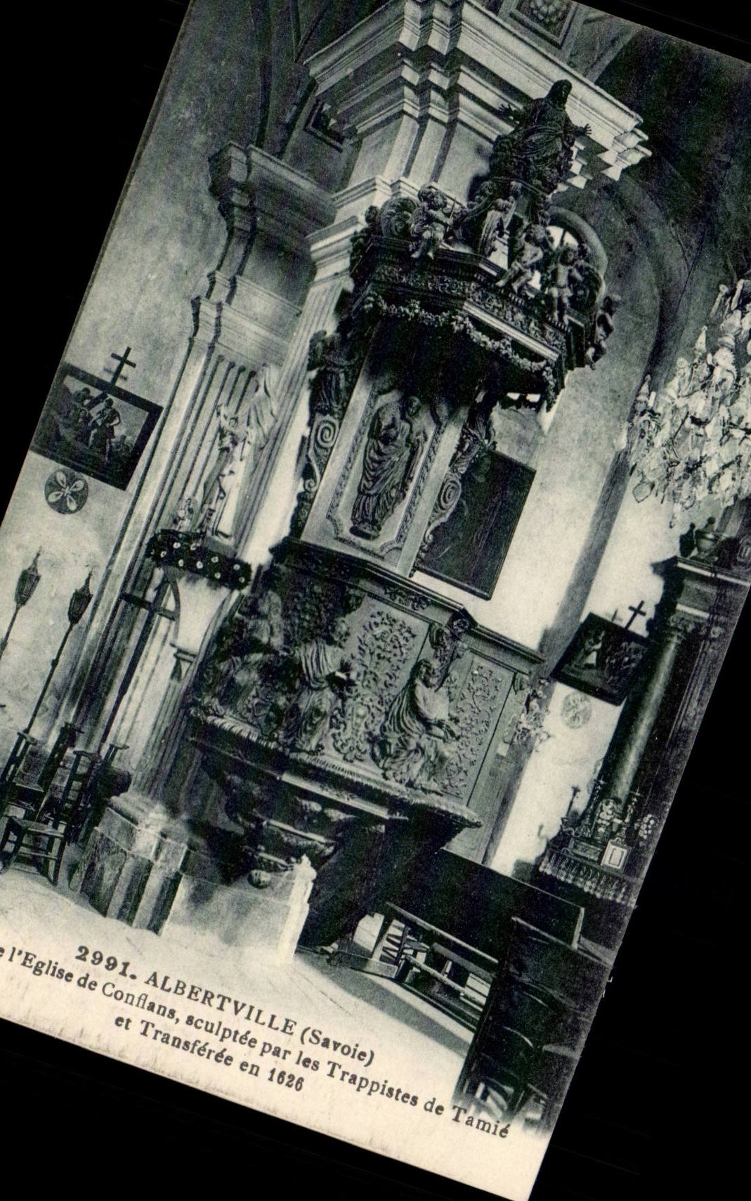 Alvertville CPA Pulpit of the church of Conflans sculptee by the Trappists of Tamie and transferee in 1626