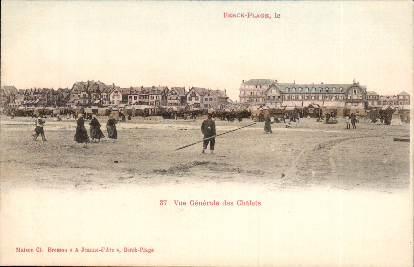 Berck Beach CPA View of the country cottages