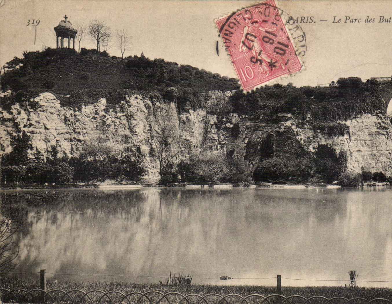 Paris CPA the park of the Chaumont Hillocks