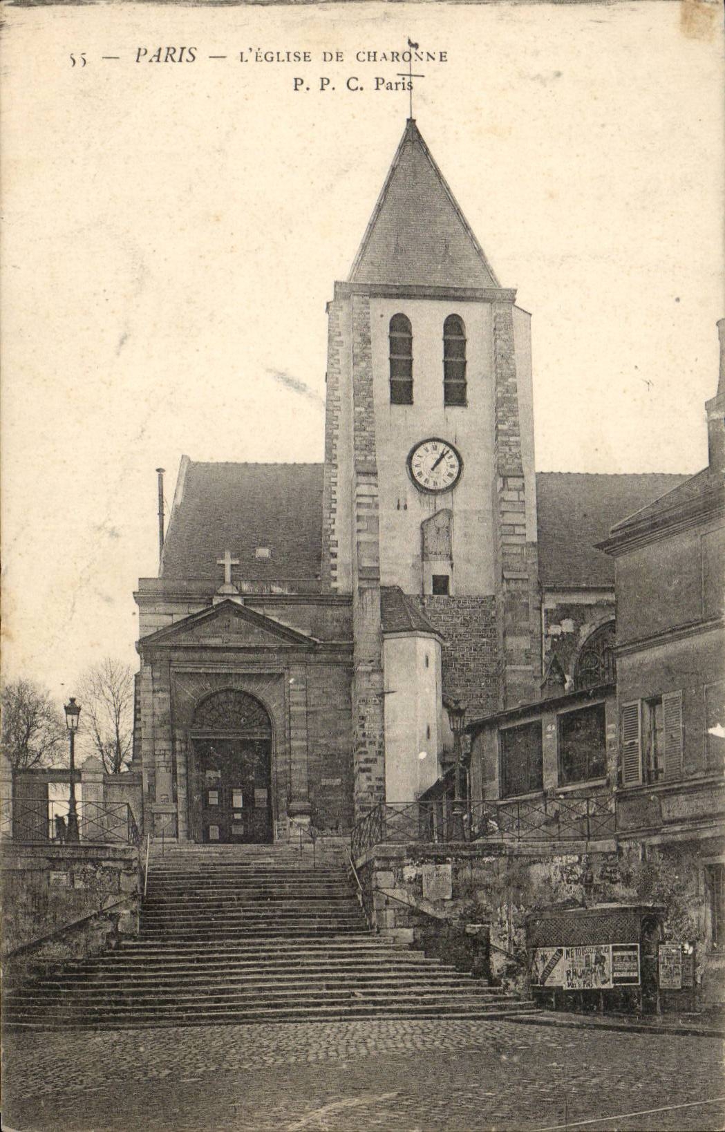 Paris CPA Church of Charonne