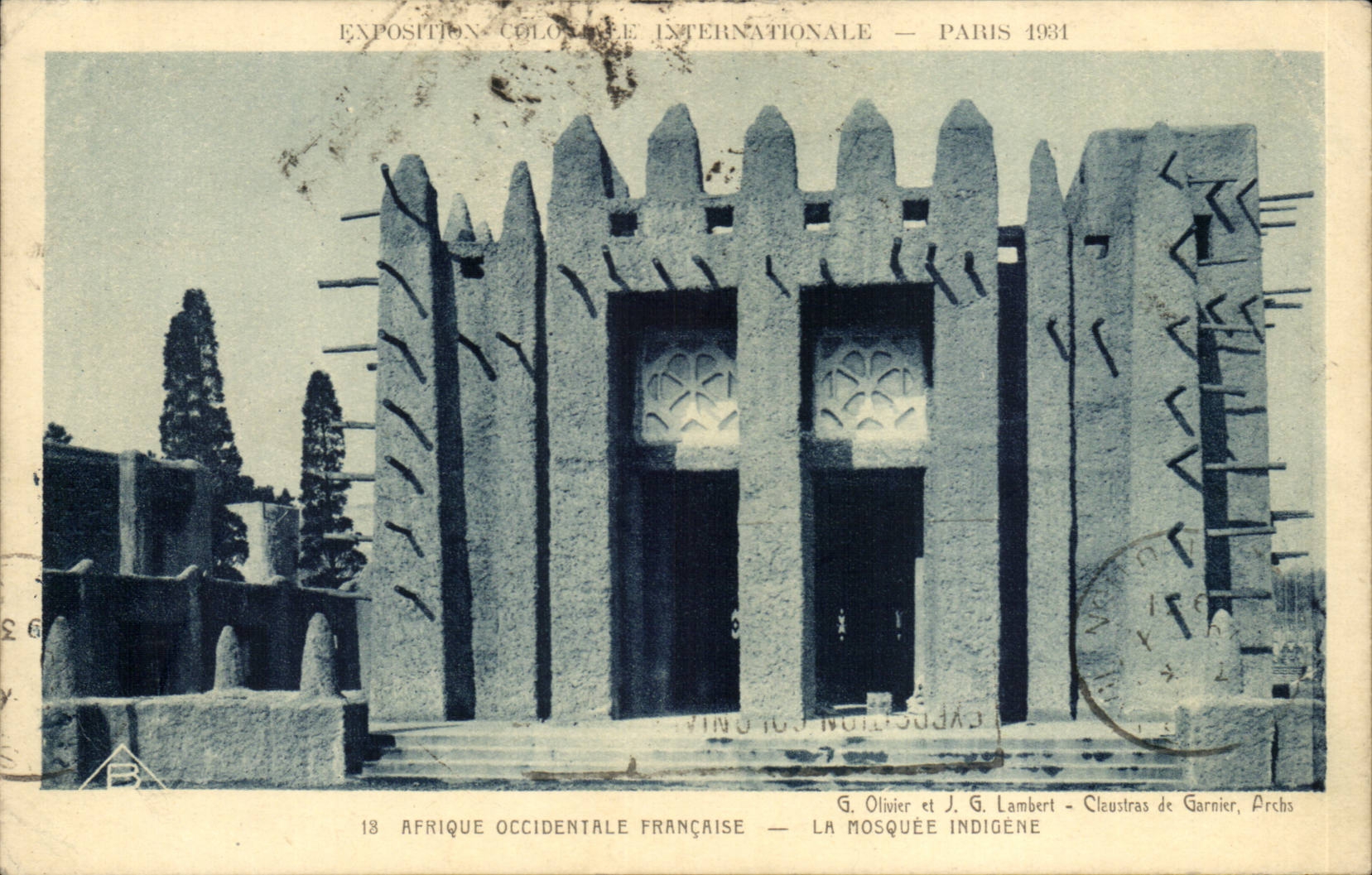 Paris CPA Exposition coloniale Internationale Paris 1931 La mosquee indigene Afrique occidentale francaise