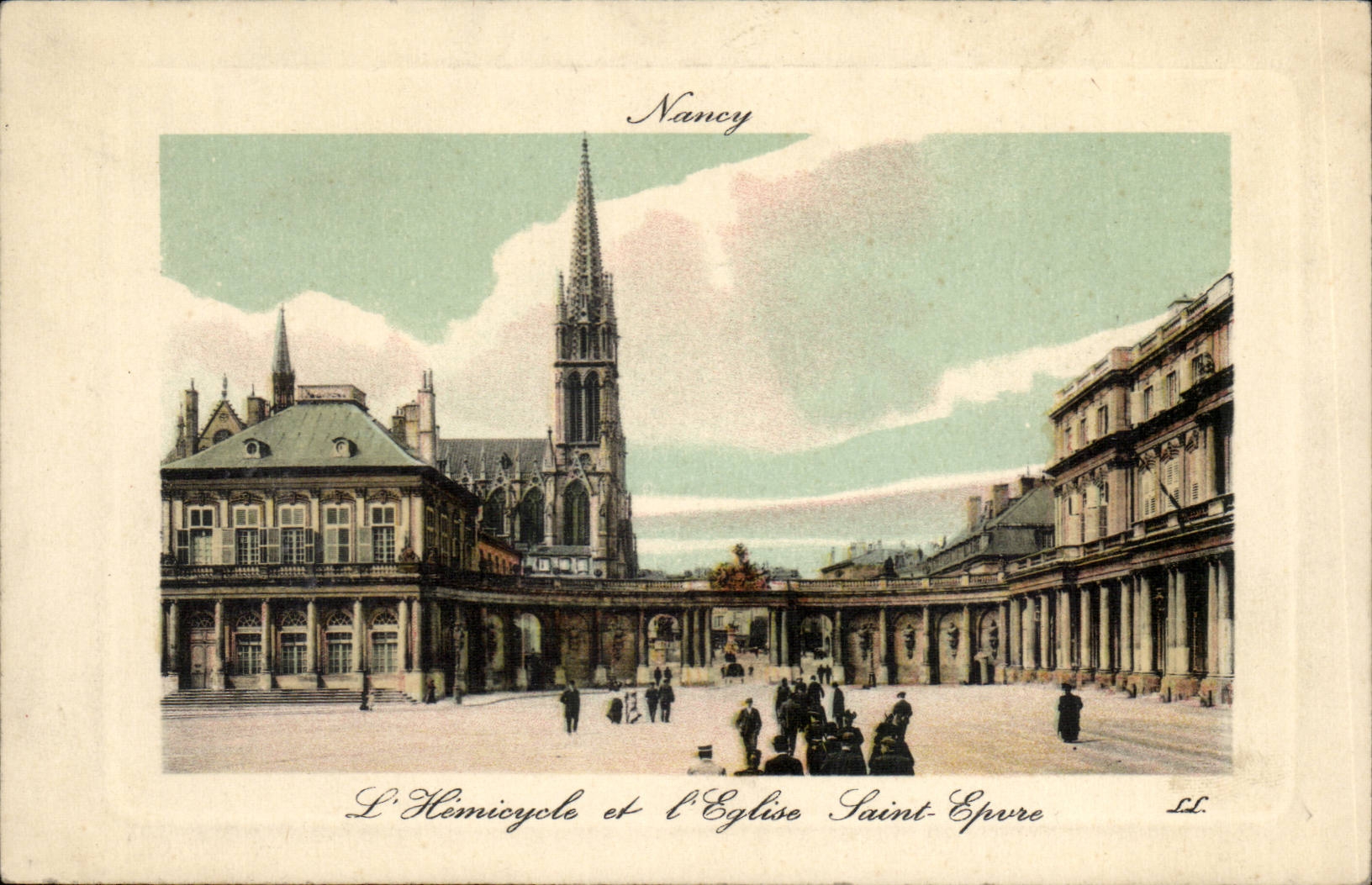 Nancy CPA Hemicycle et eglise Saint Epvre