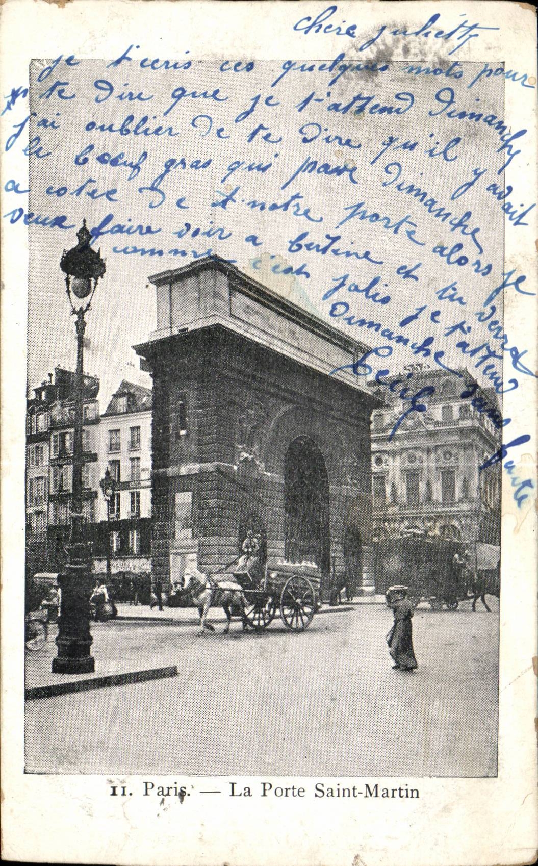 Paris CPA the door Saint Martin