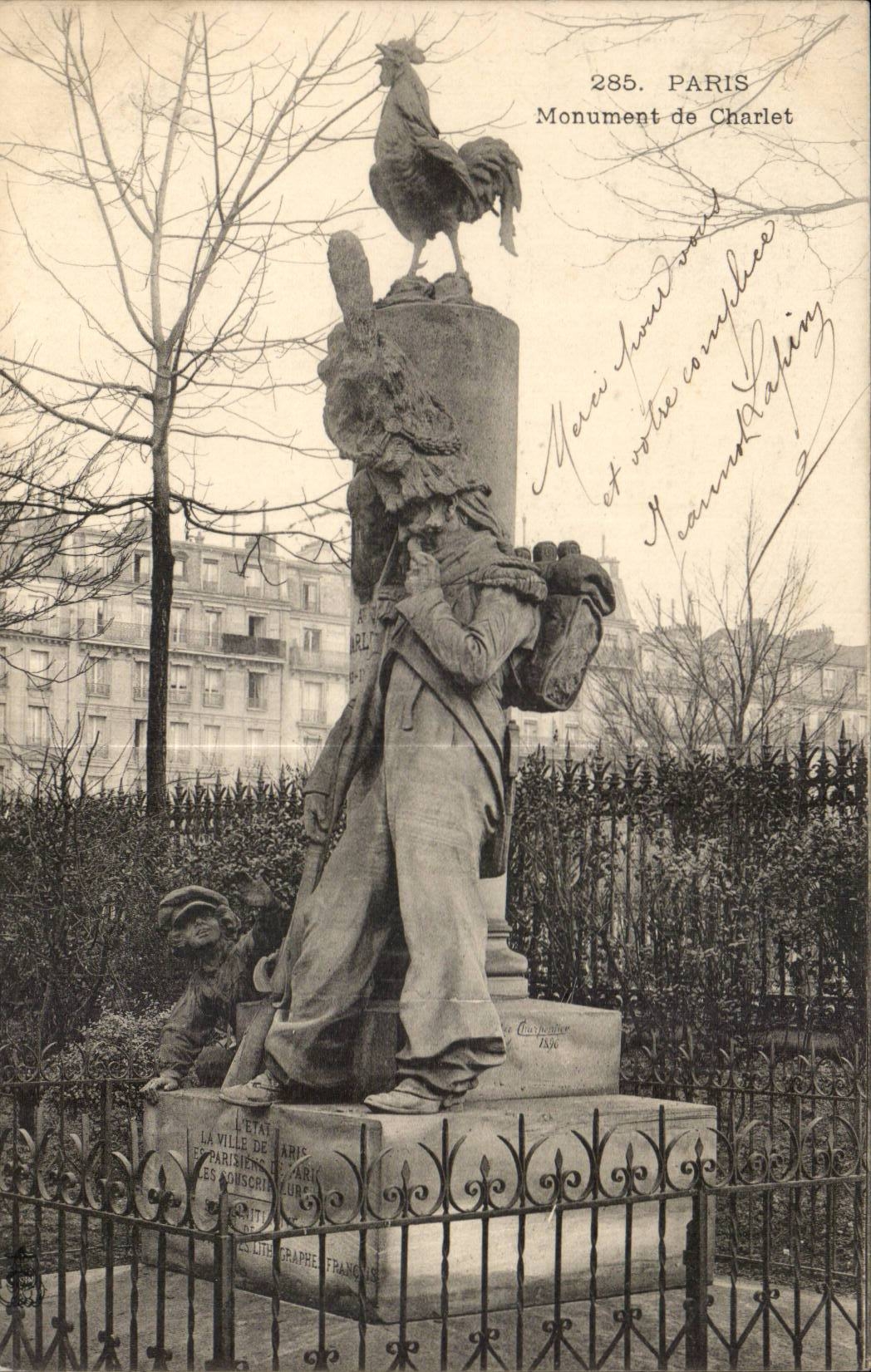 Paris CPA Monument de Charlet