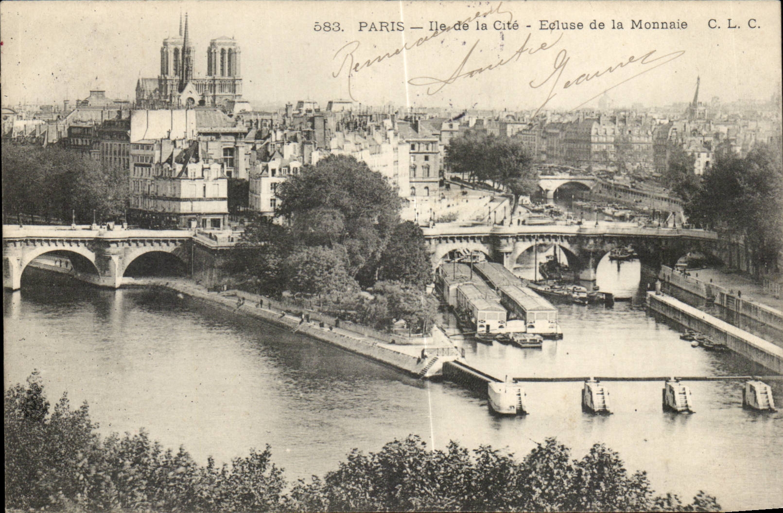 Paris CPA Ile de la Cite Ecluse de la Monnaie