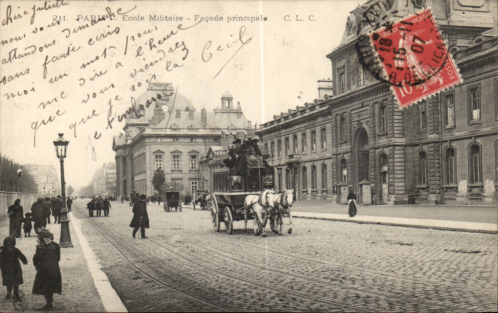 Paris CPA Military academy principal Frontage (militaria)