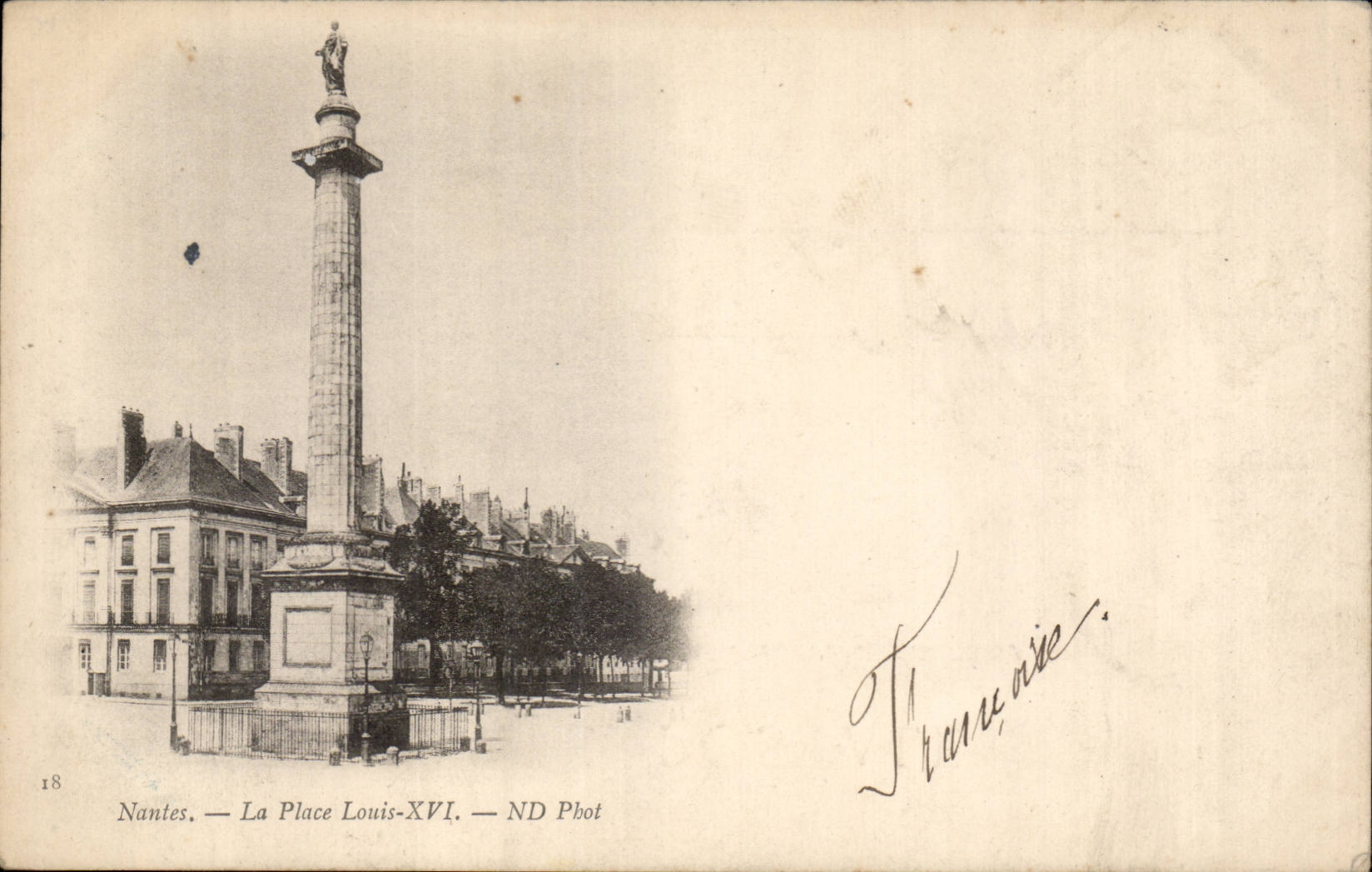 Nantes CPA the place Louis XIV