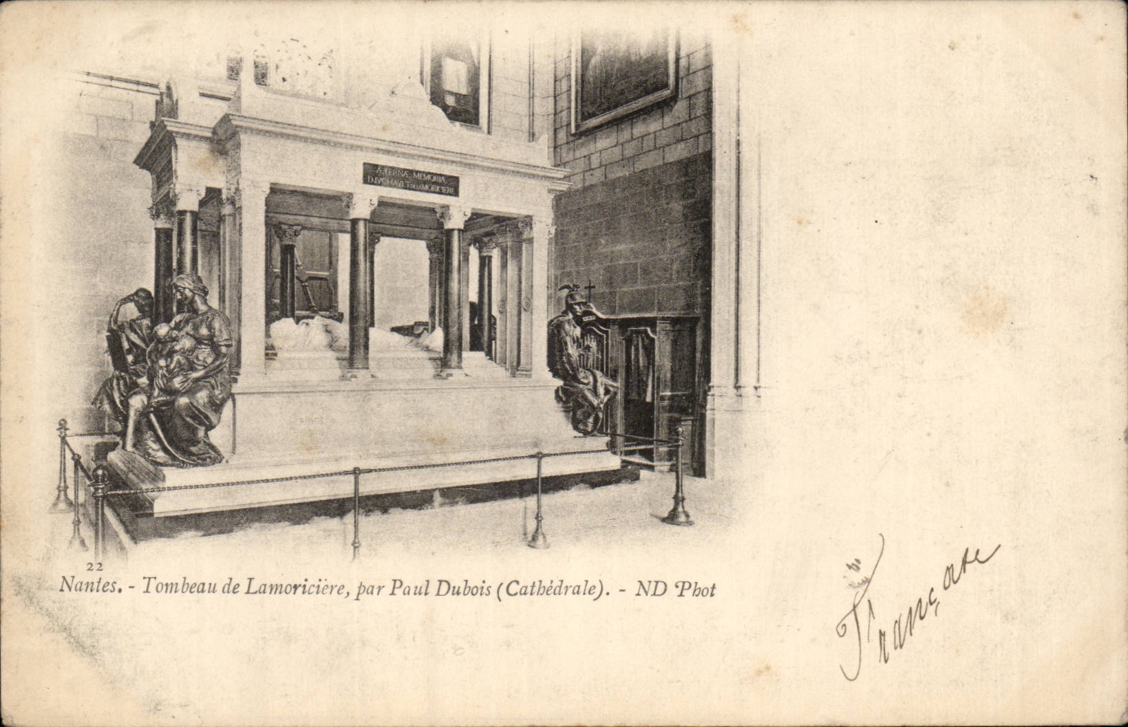 Nantes CPA Tomb of Lamoriciere by Paul Dubois (cathedral)