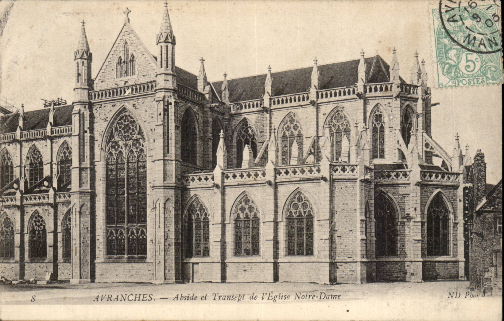 Avranches CPA Abside et transept de l'eglise Notre DAme