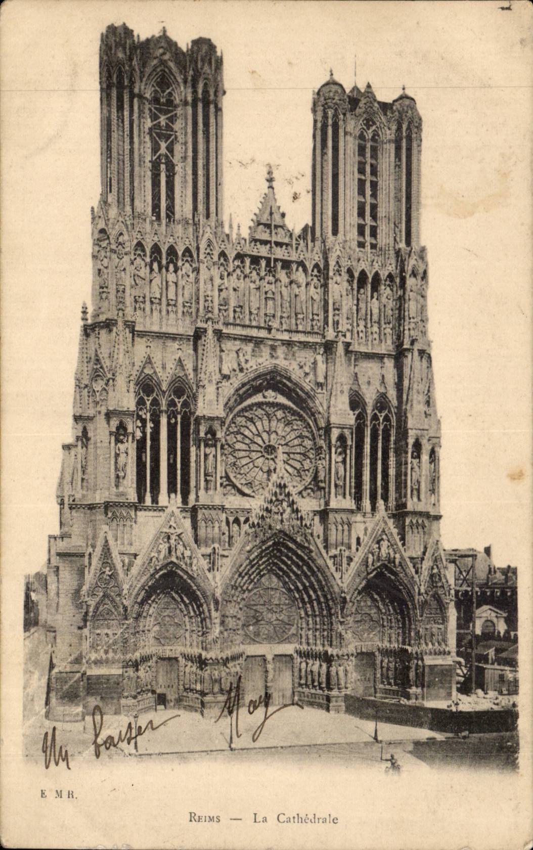 Reims CPA the cathedral