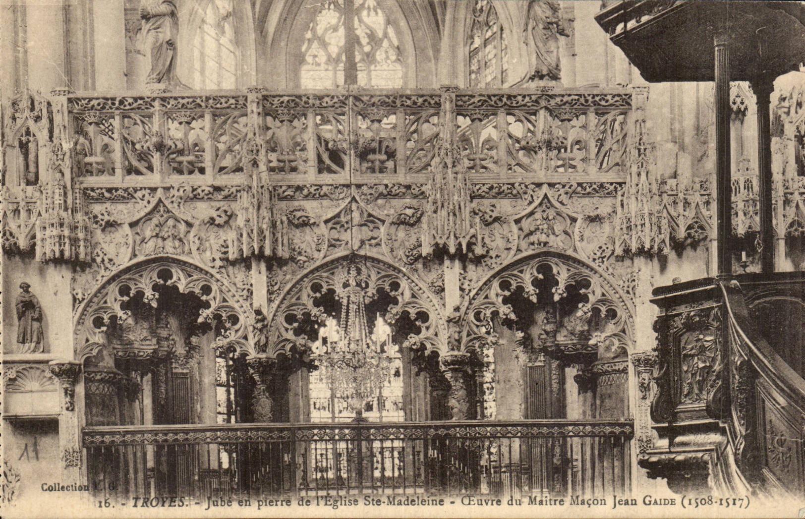 Troyes CPA Jube out of stone of the church co Madeleine Works of the master mason Jean Gaide