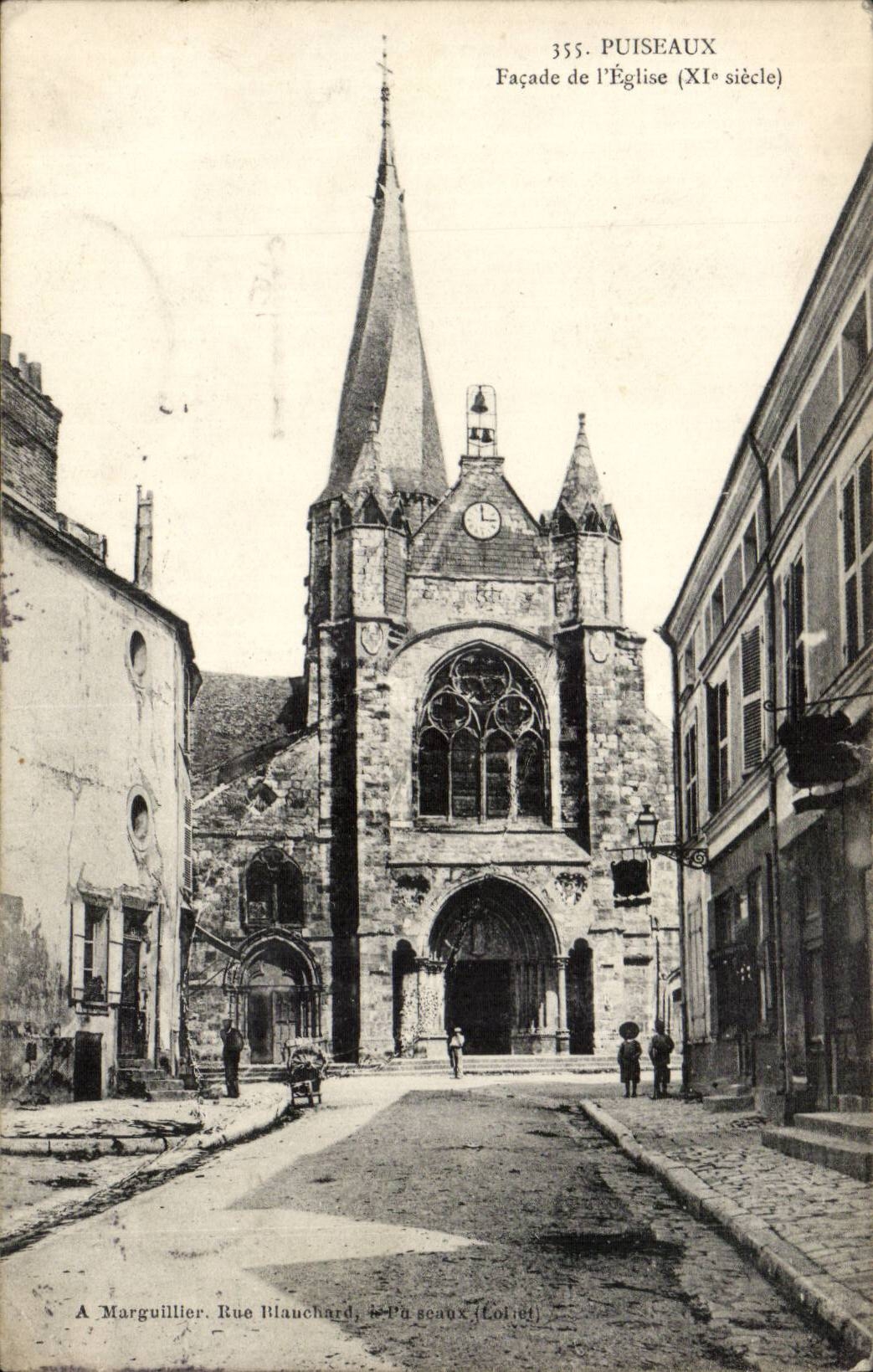 Puiseaux CPA Frontage of the church