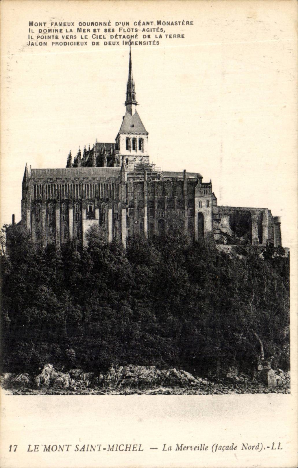 Mont Saint Michel CPA Meveille (Northern frontage)