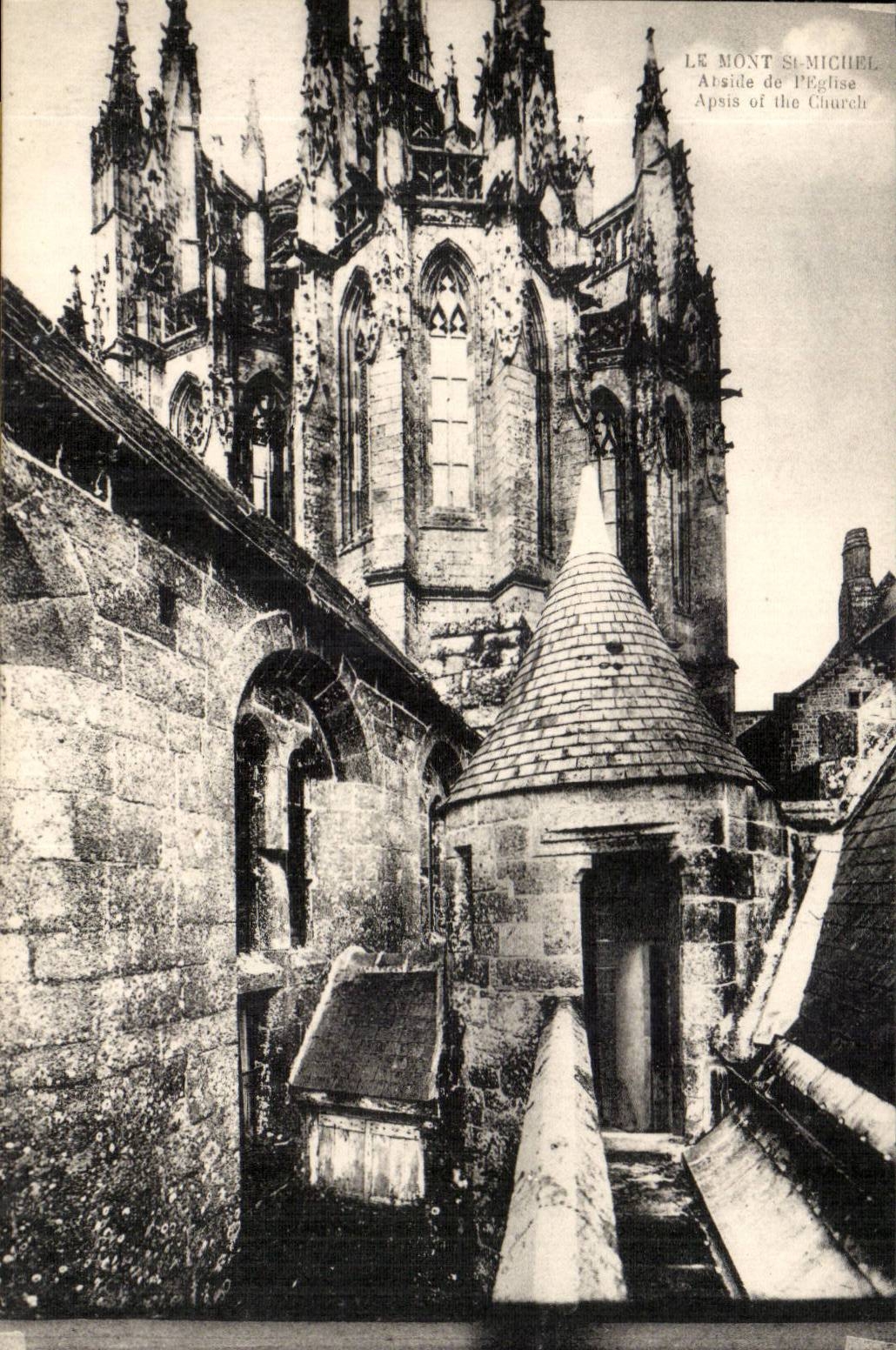 Mont Saint Michel CPA Apse of the church