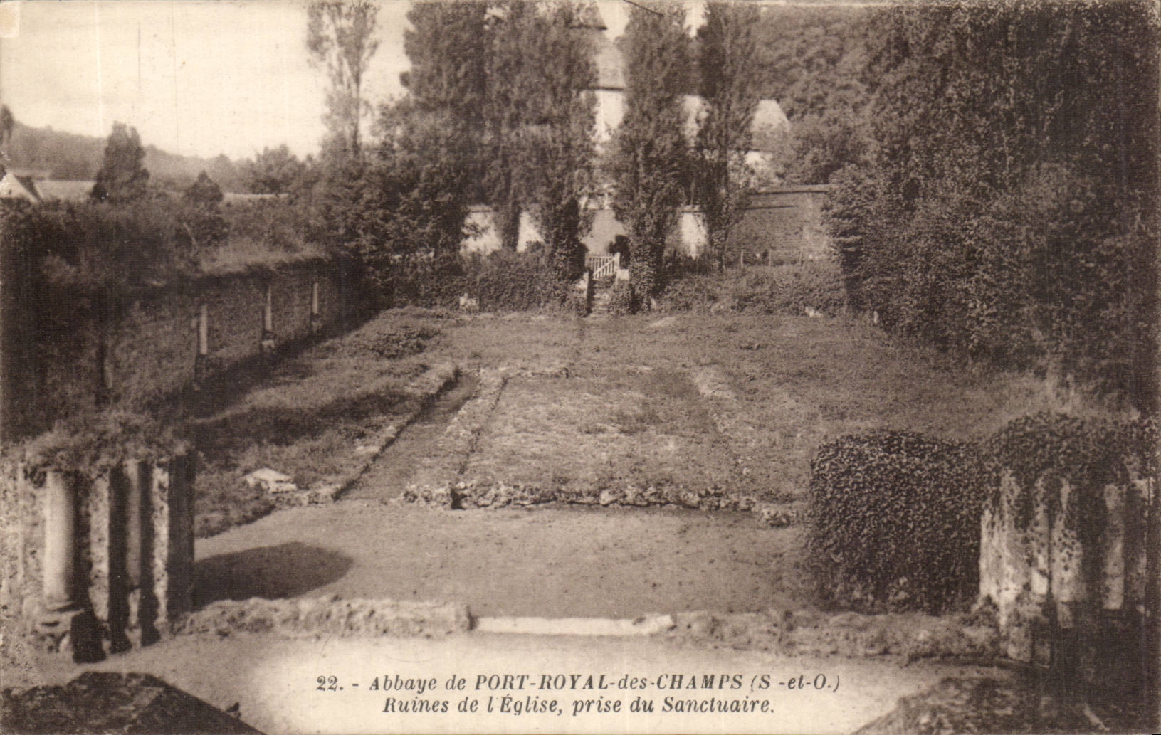 CPA Abbey of Royal Port of the Fields Ruins of the church taken of the sanctuary