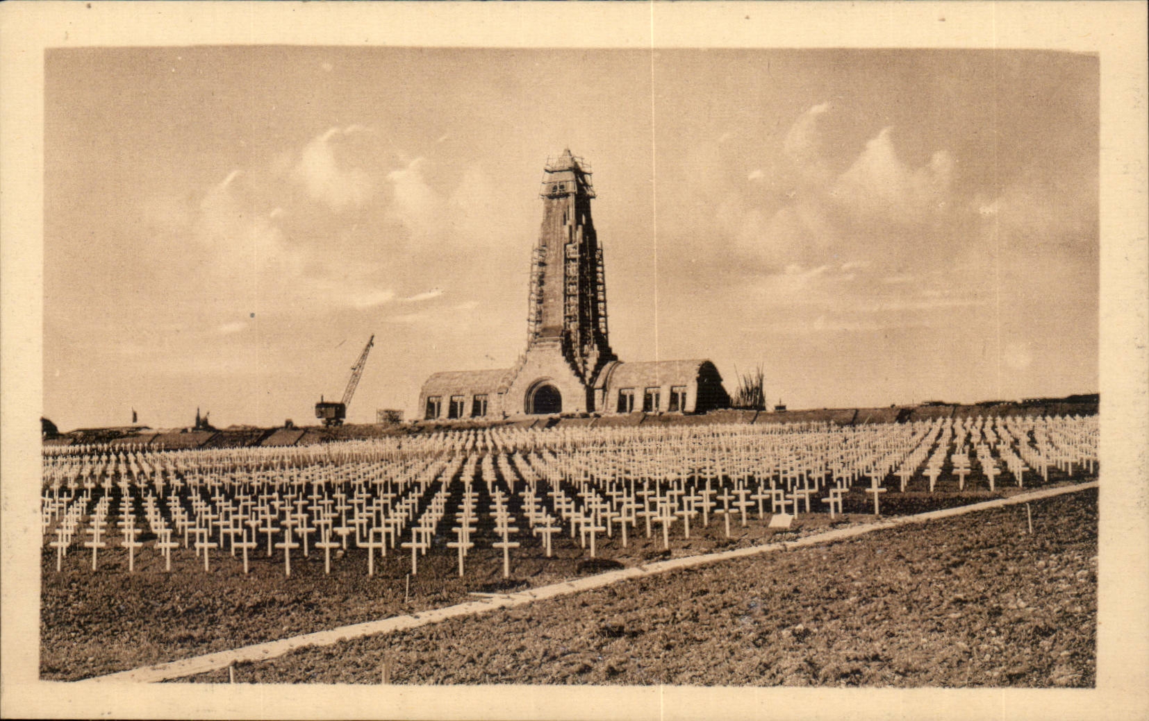 CPA Ossuary of Douaumont in construction (1928)