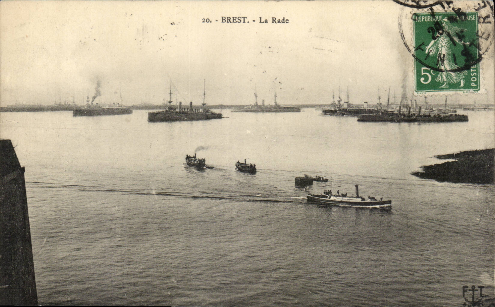 Brest CPA La rade (bateaux)