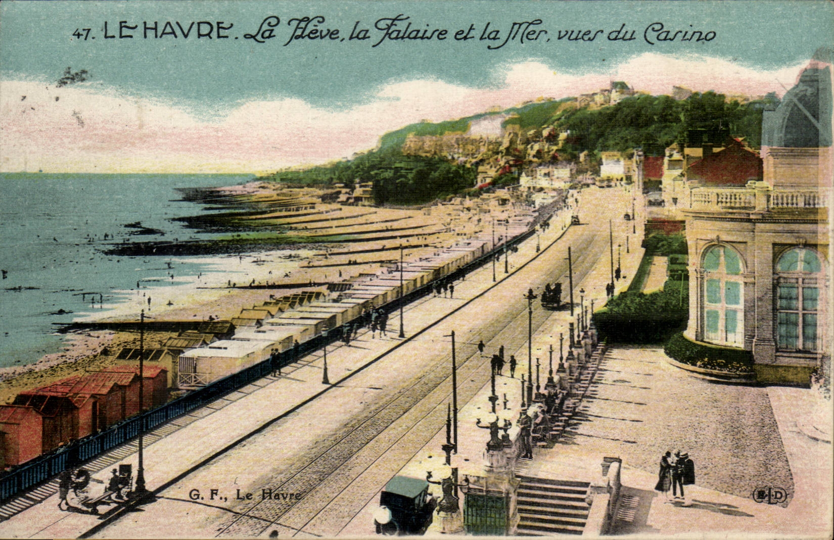 Le Havre CPA Heve die Klippe und das Meer gesehen vom Kasino
