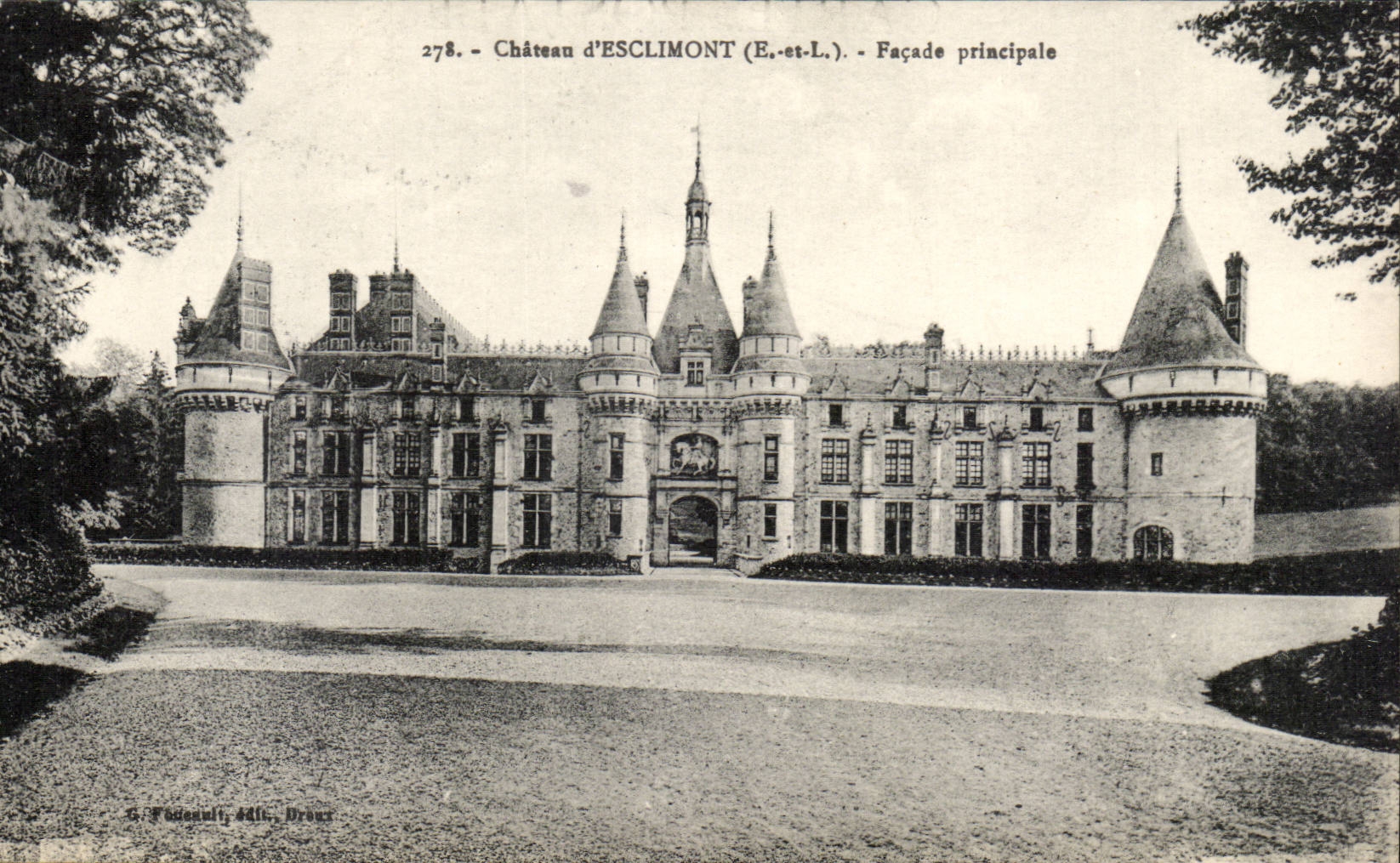 CPA Schloss der ESclimont Direktion Front