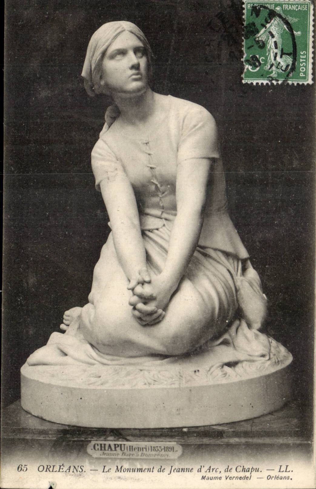 Orleans cPA Monument of Jeanne of arc of Chapu