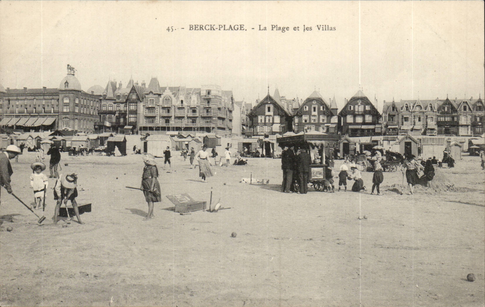 Berck Beach - the Beach and Villas - CPA