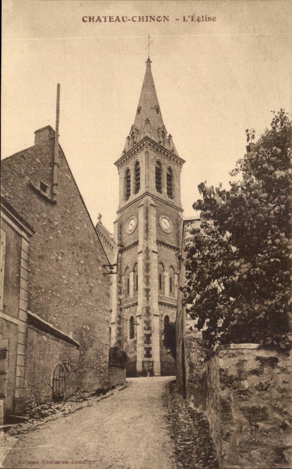Chinon castle - the Church - CPA