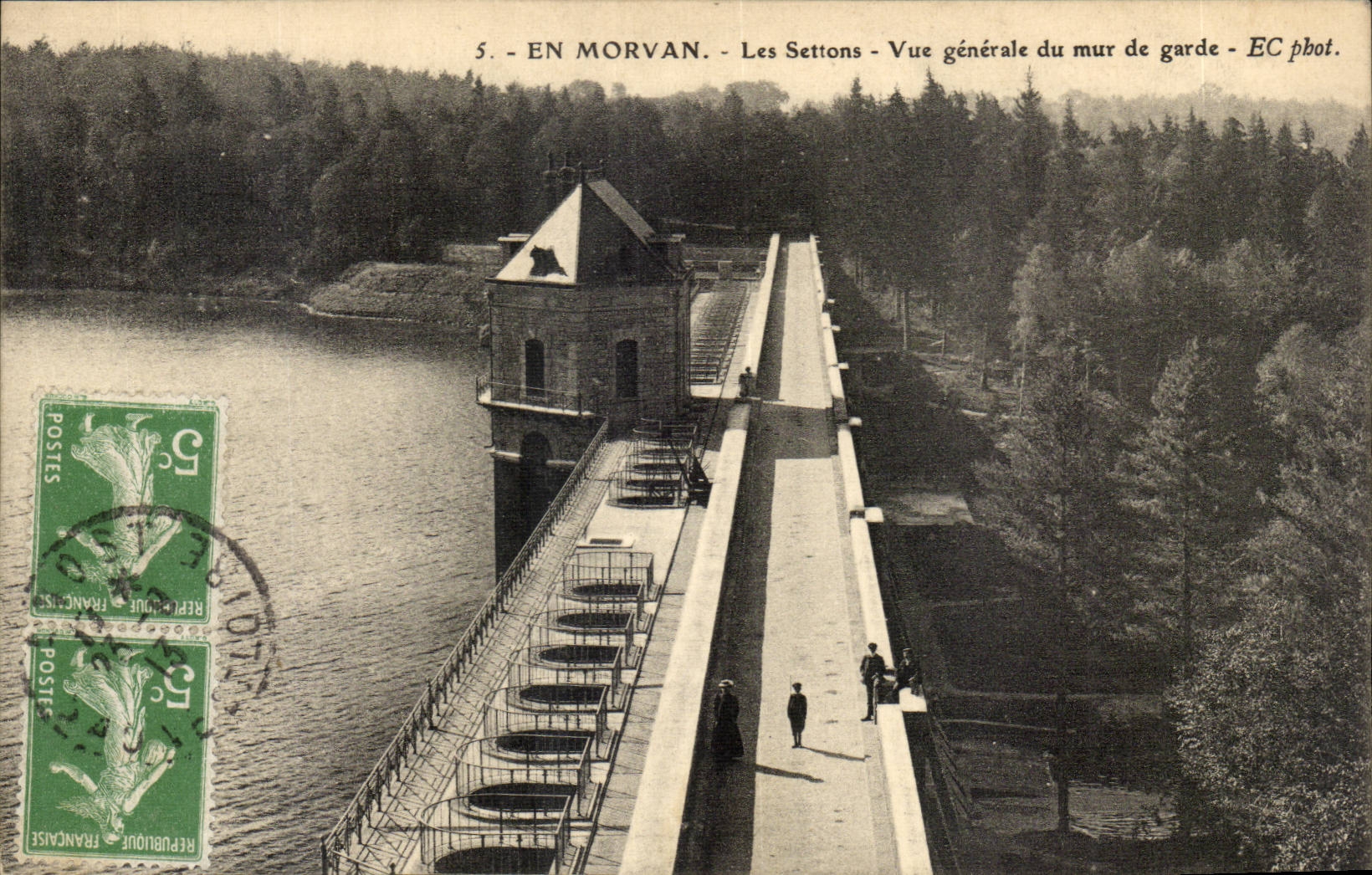 Settons - Ansicht der Wand des Schutzes - beruhmtes Morvan - CPA