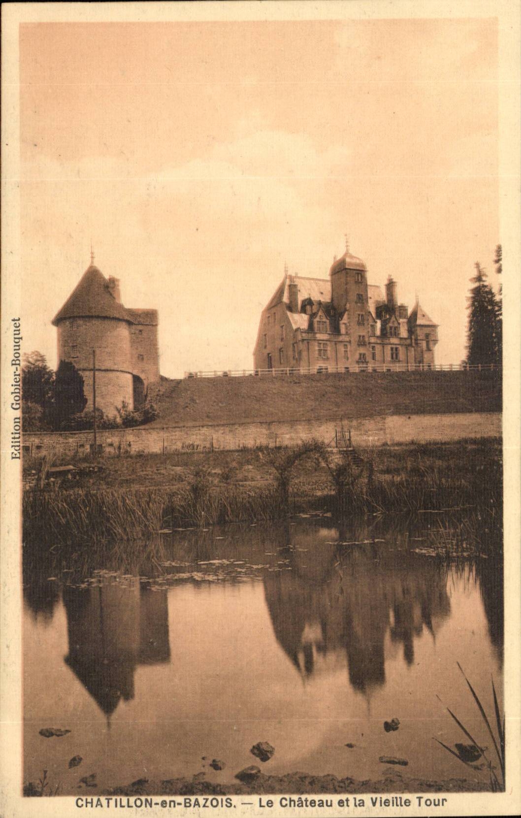 Chatillon in Bazois - the Castle of the old woman tower - CPA