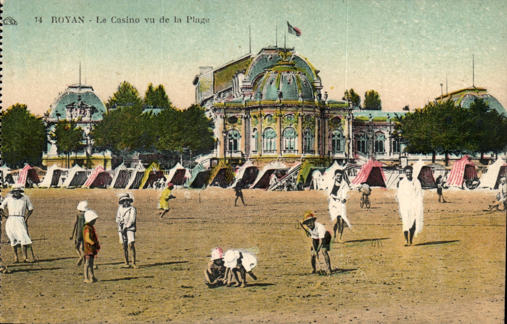 Royan CPA das Kasino gesehen vom Strand (Kinder)