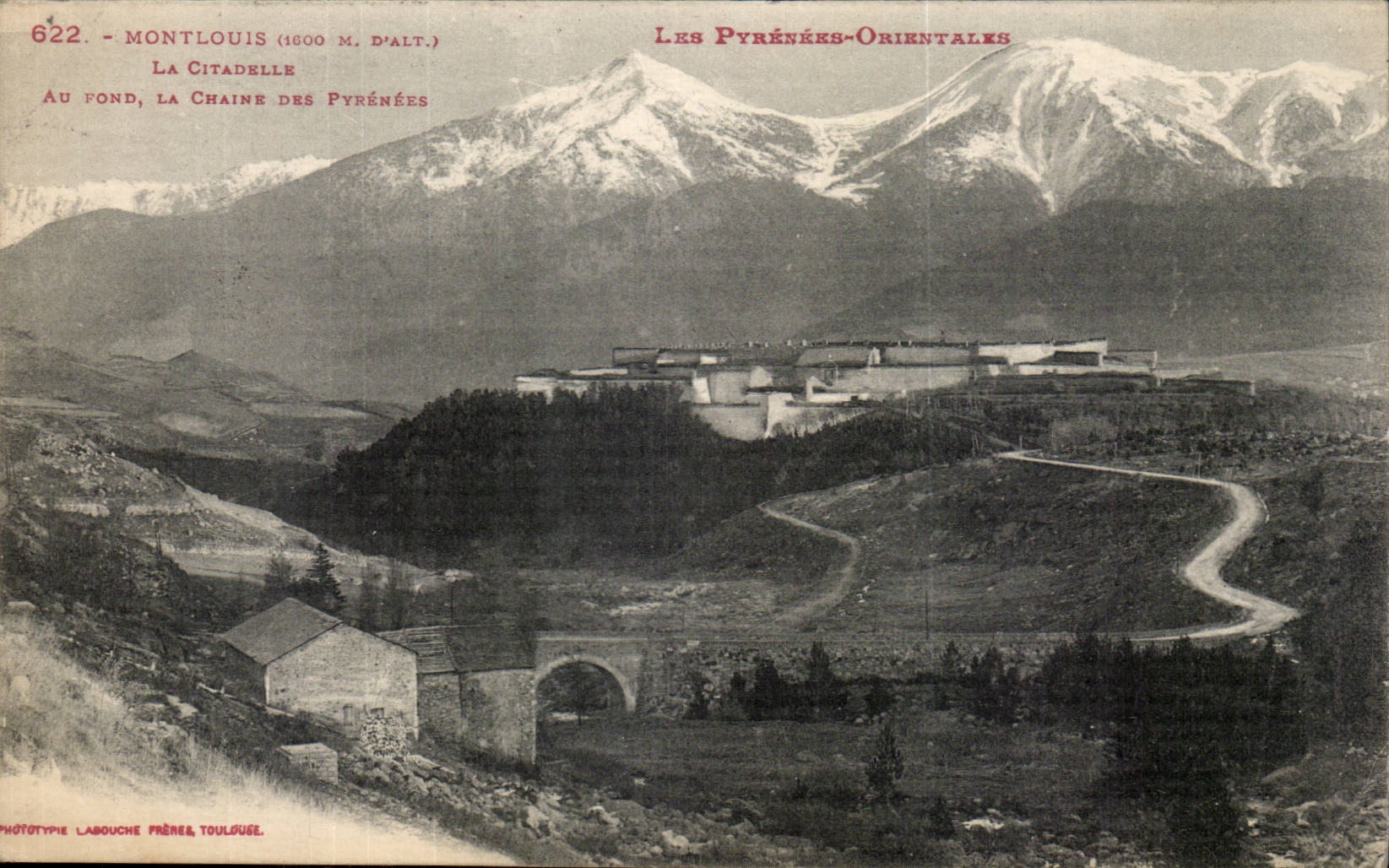 Montlouis CPA die Zitadelle an der Unterseite die Kette der Pyrenees