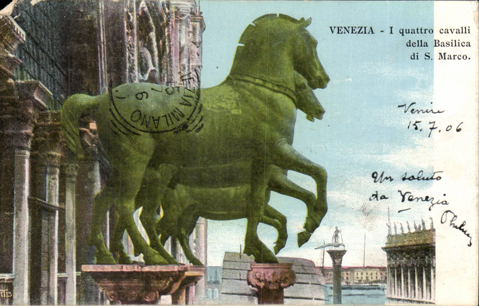 Italia - Italy - Italy - Veneto - Venezia - Venice - I quattro cavalli della Basilica di S Marco - horse - CPA