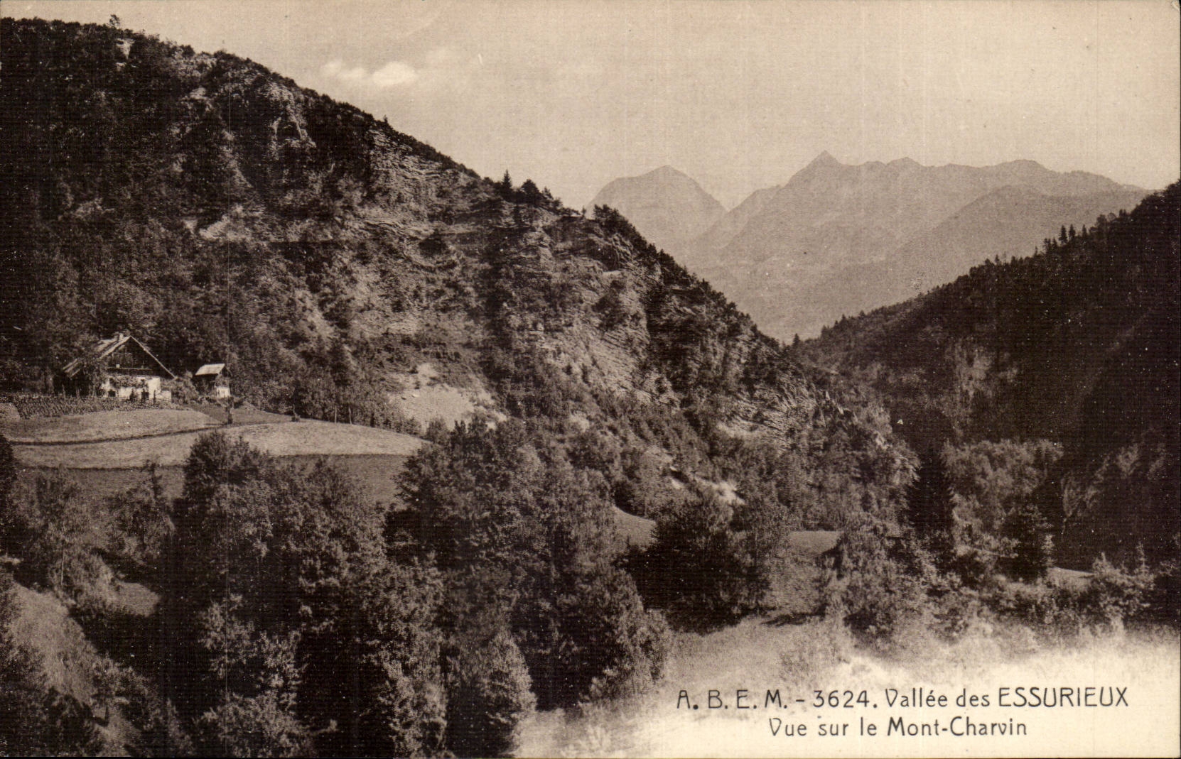 Valley of Essurieux - Sight on the Charvin Mount - CPA