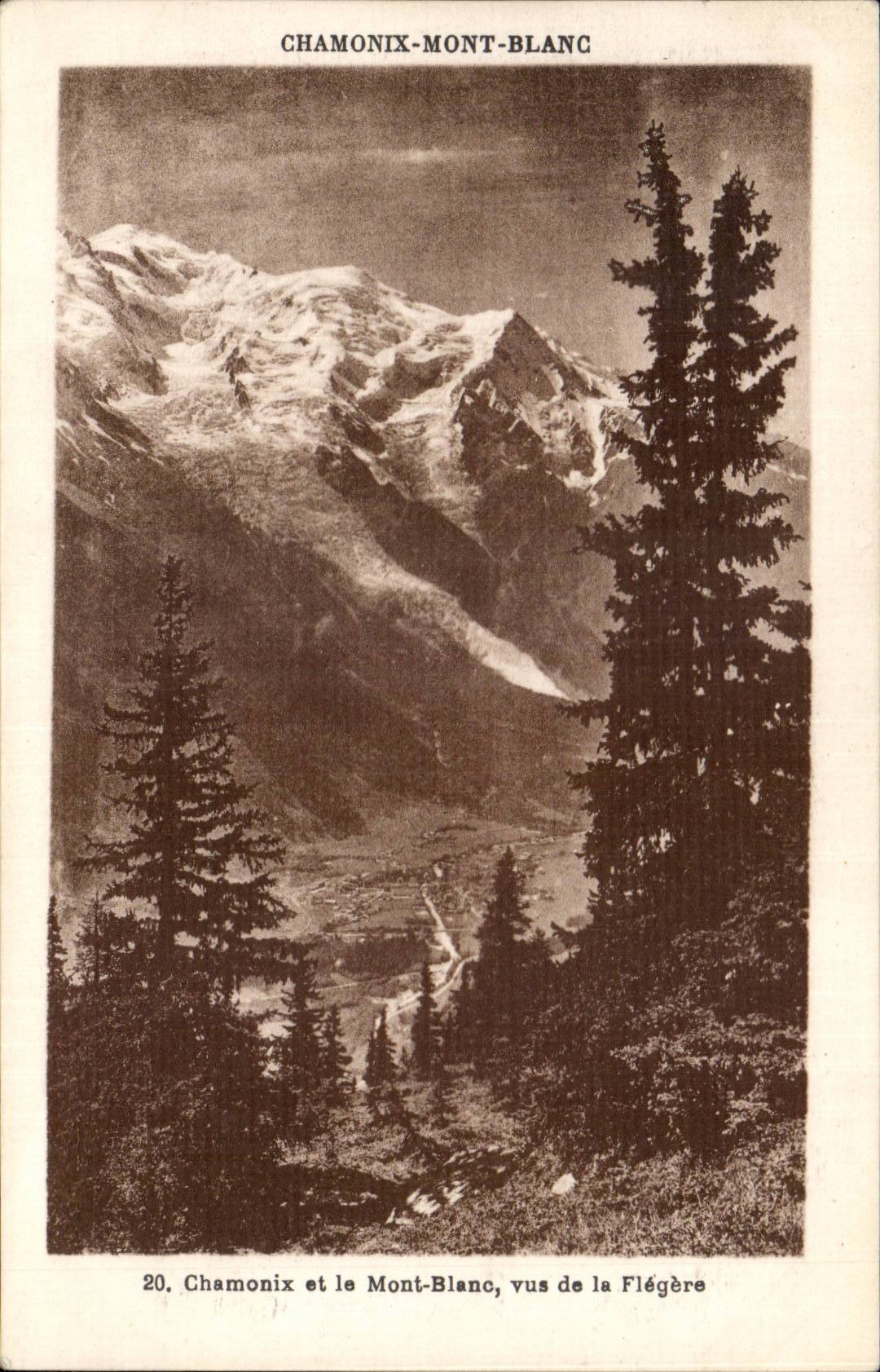 Charmonix - et le Mont Blanc vue de la Flegere - CPA 