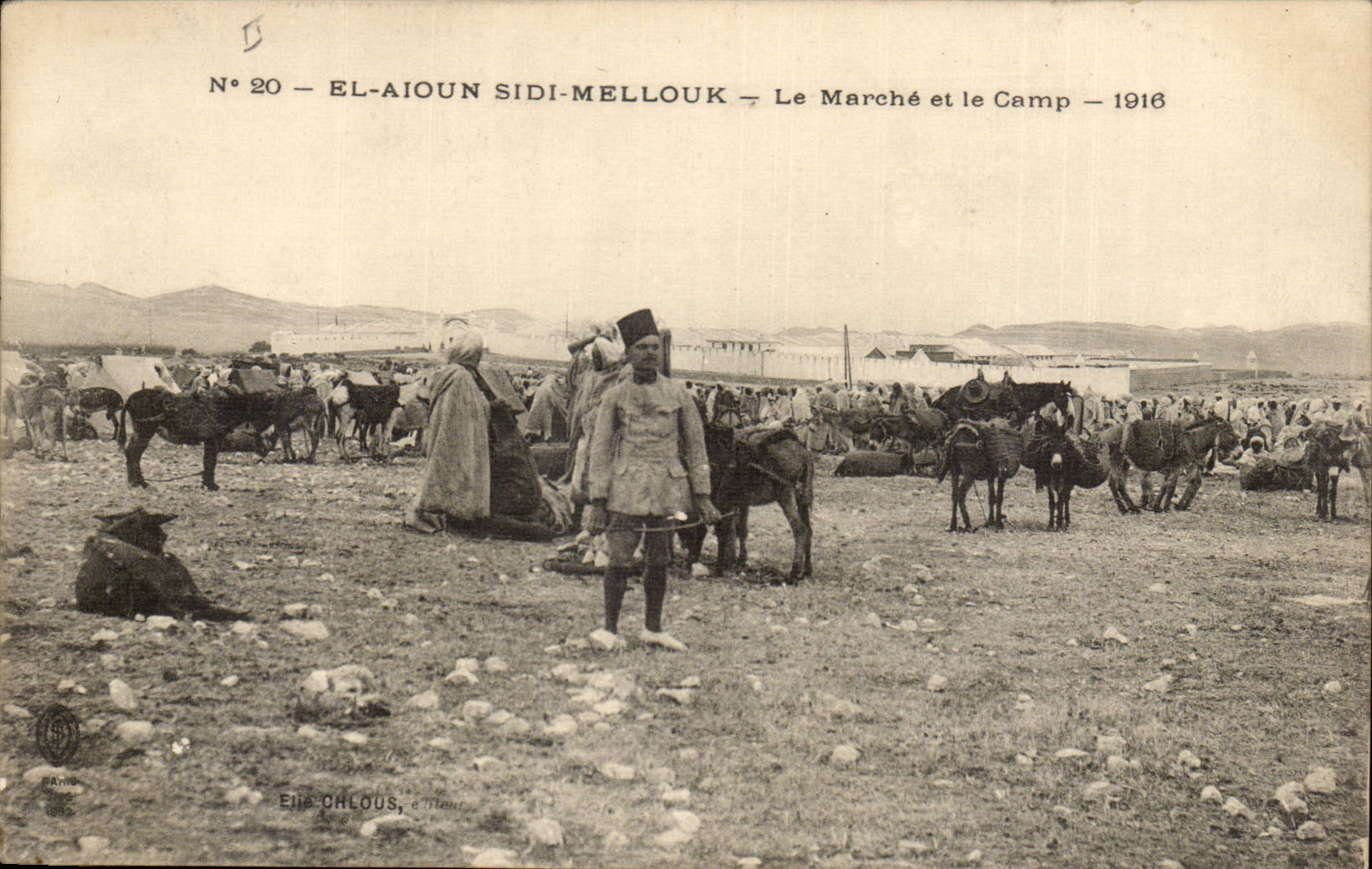 Afrika - Algerien - Afrika - Algerien - EL Aioun Sidi Mellouk - Markt und das Lager 1916 - CPA