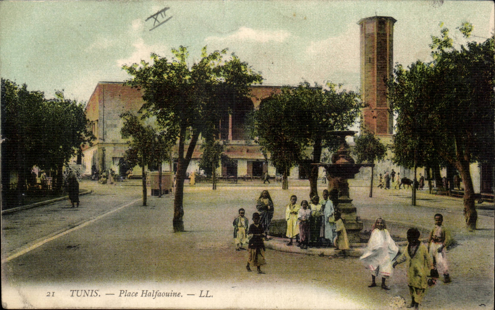 Afrika - Tunesien - Afrika - Tunis - Halfaouine Platz - CPA