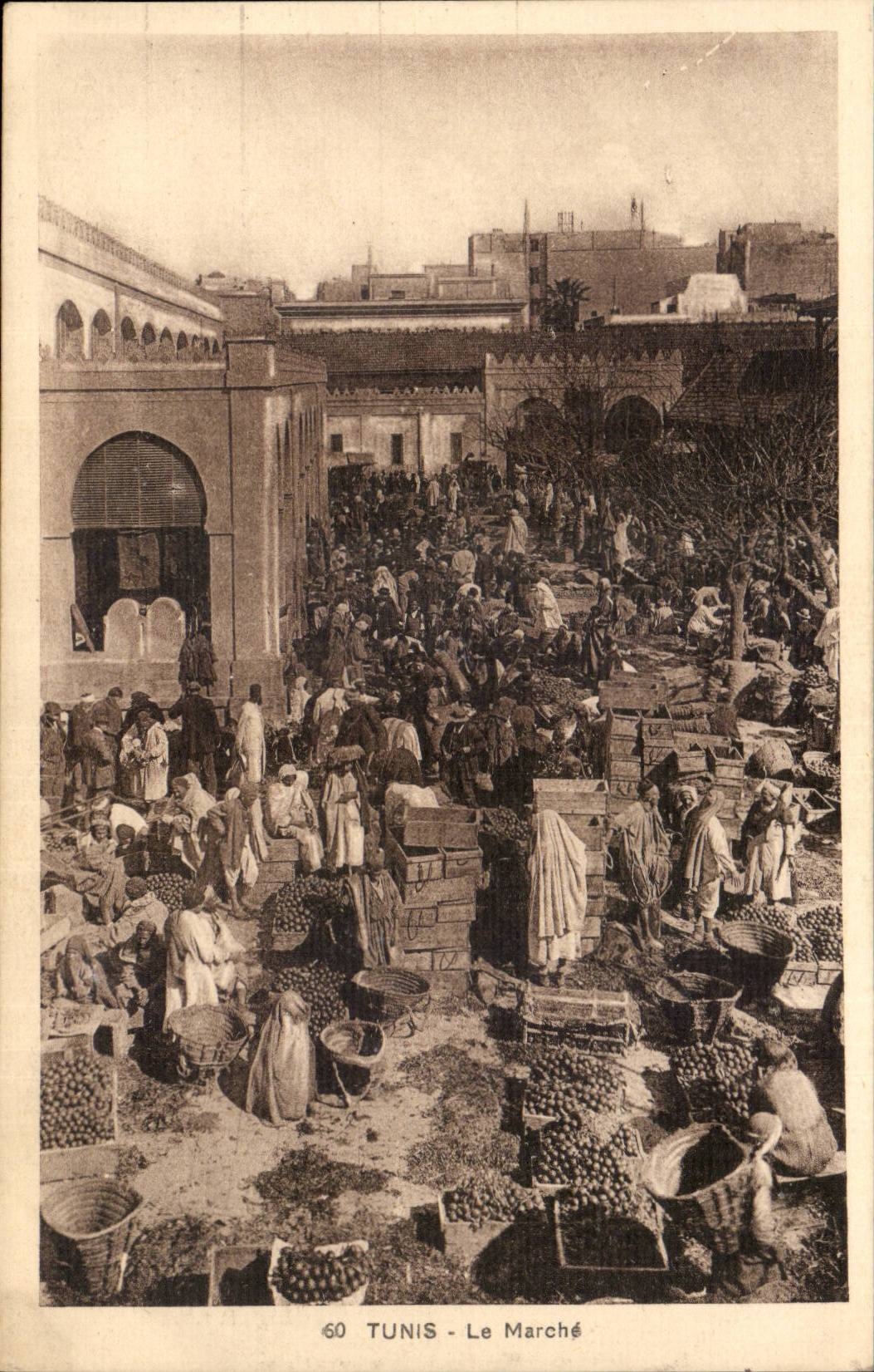Africa - Tunisia - Africa - Tunis - Market - CPA