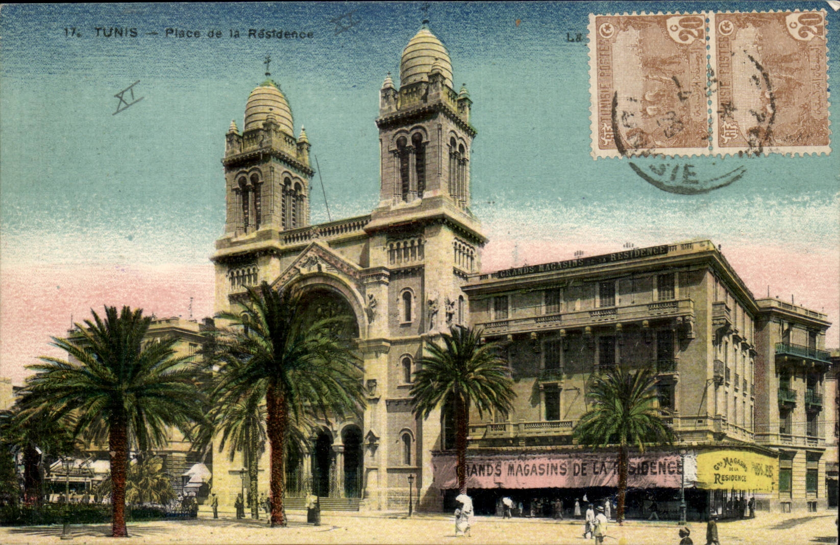 Africa - Tunisia - Africa - Tunis - Place of the Residence - CPA