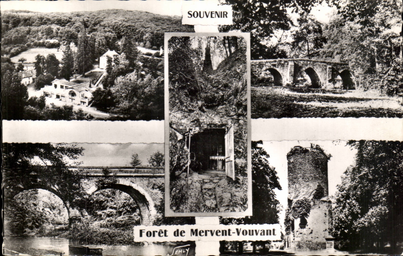 MODERNE KARTE Andenken des Bohrgerats von Mervent Vouvant