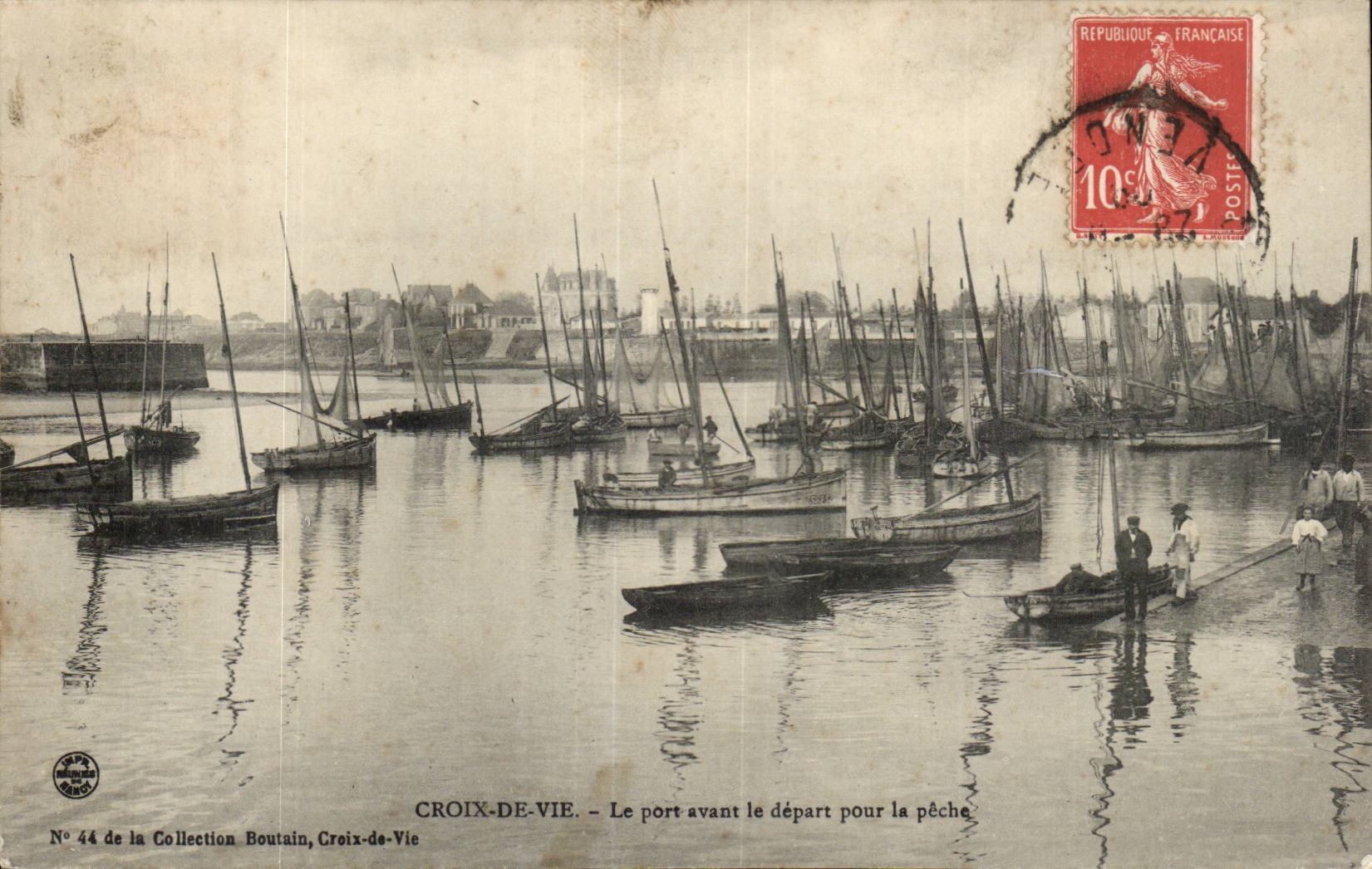 Croix de Vie CPA der Hafen vor der Abfahrt fur die Sunde