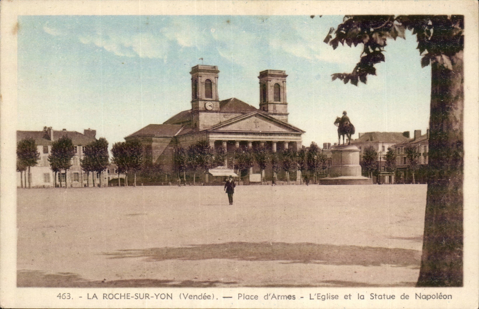 The Rock on Yon CPA Places of weapons the church and Statue of Napoleon