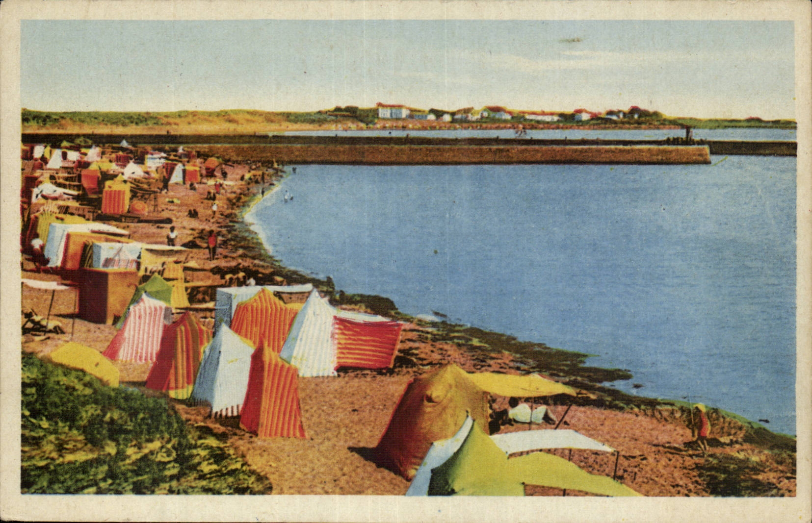 Croix de Vie CPA the beach