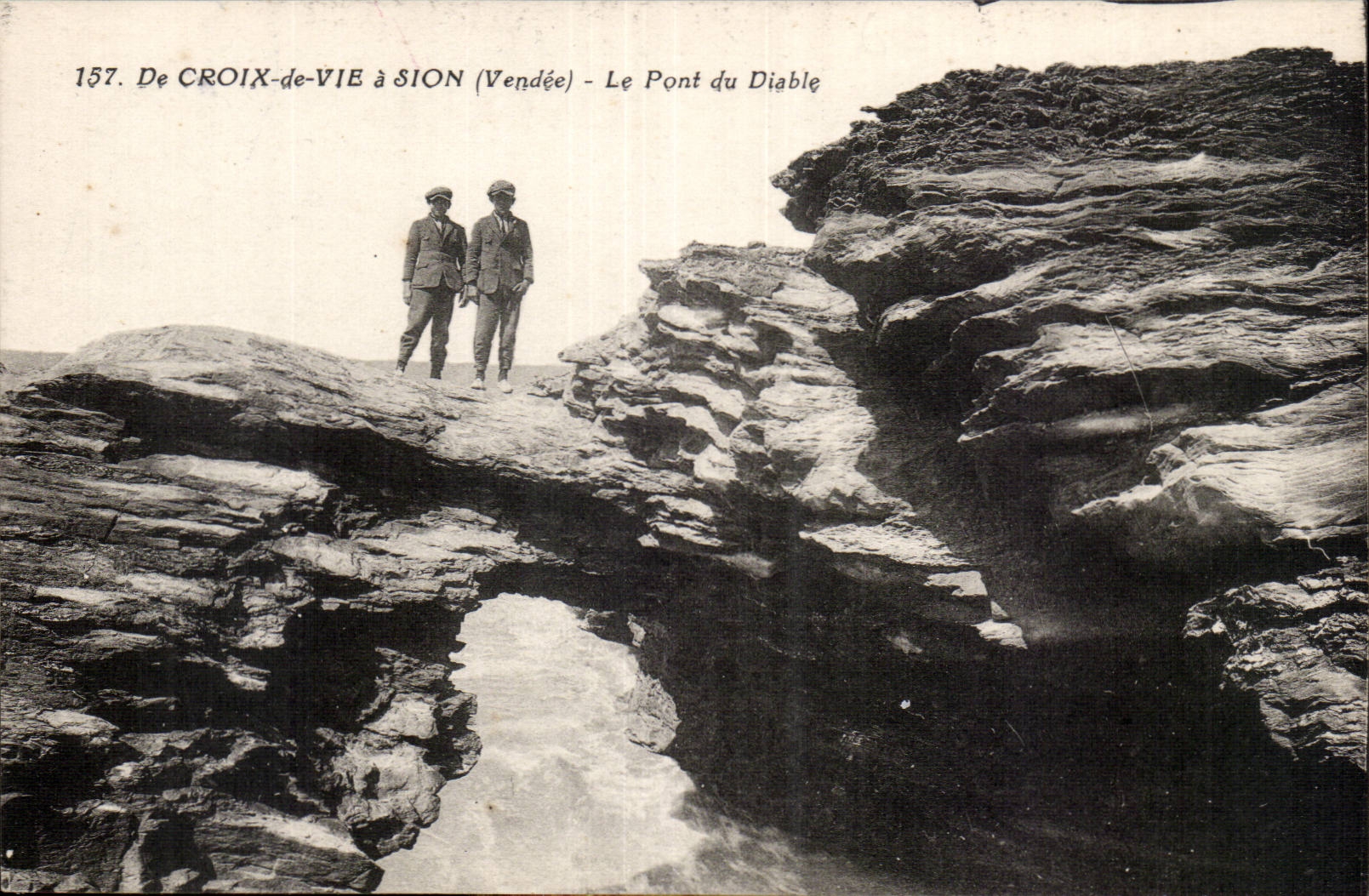 Of Croix de Vie Sion CPA the bridge of the devil has