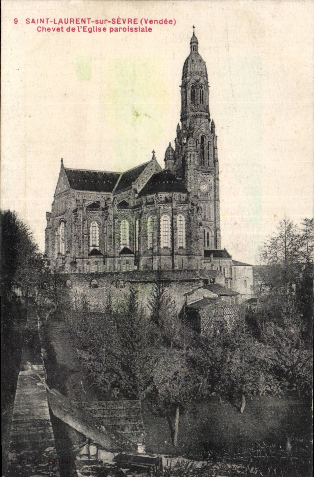 Saint Laurent trennt an CPA Kopfende der Gemeindekirche