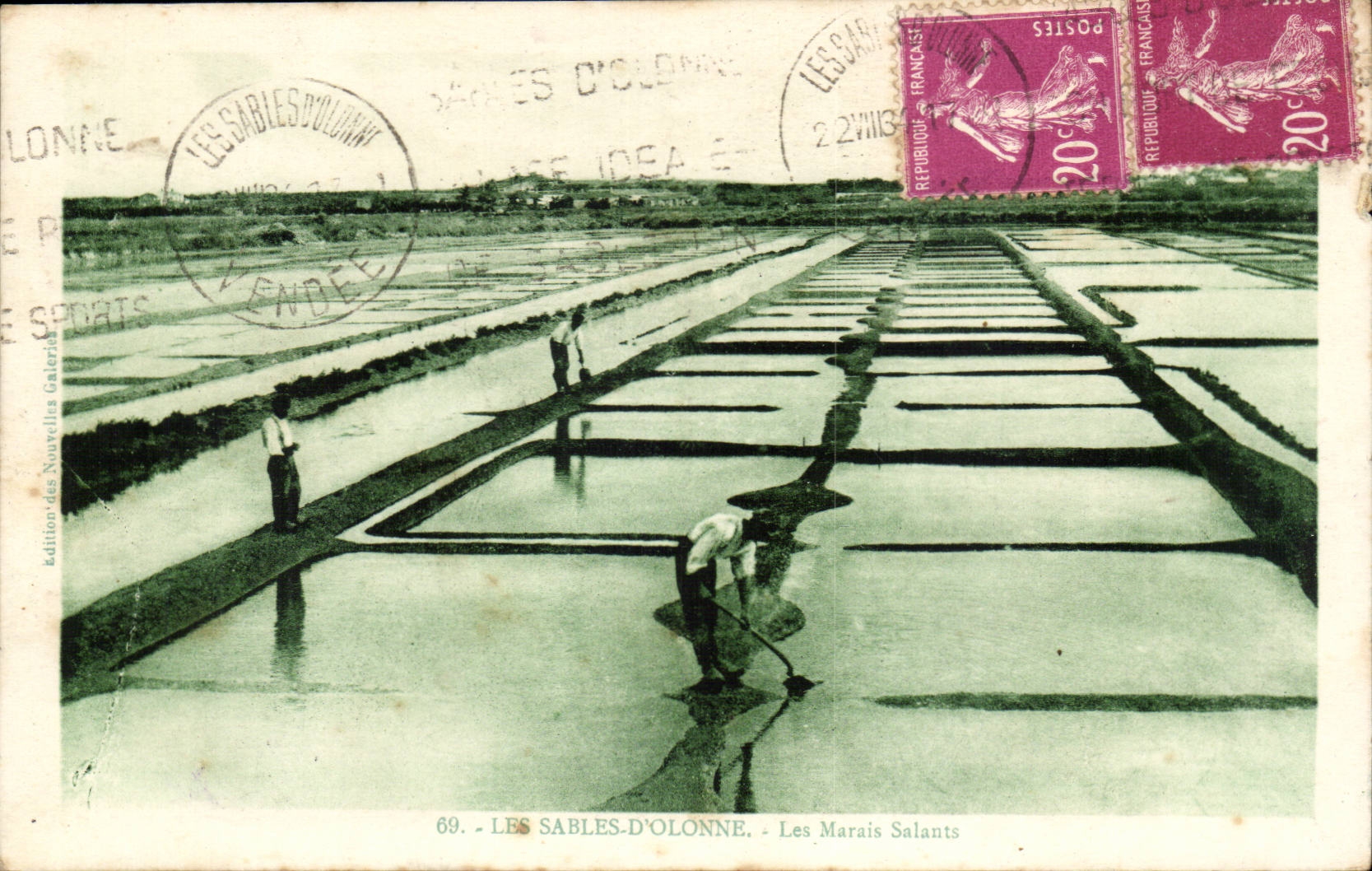 Sande olonne CPA der Salzwassersumpfe