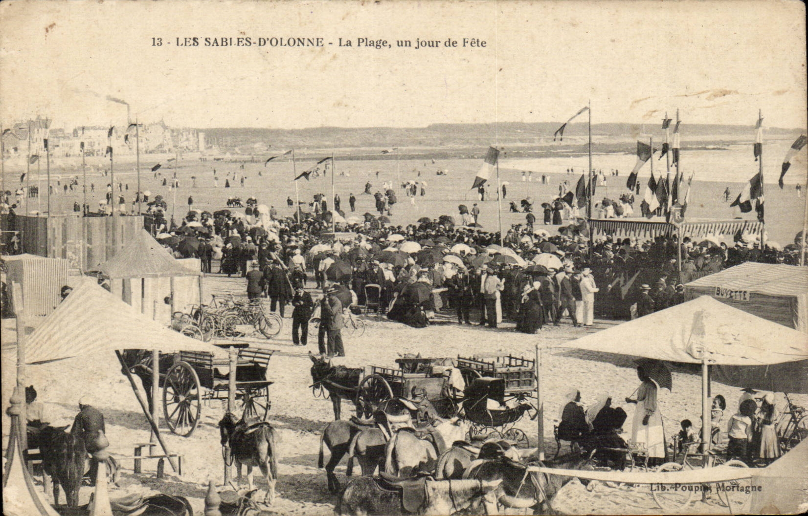 Sande von olonne CPA der Strand einer feastday (Eselseselmaultier)