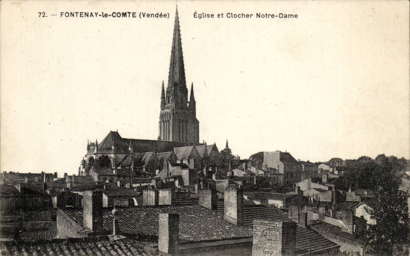 Fontenay the Count CPA Church and Notre Dame bell-tower