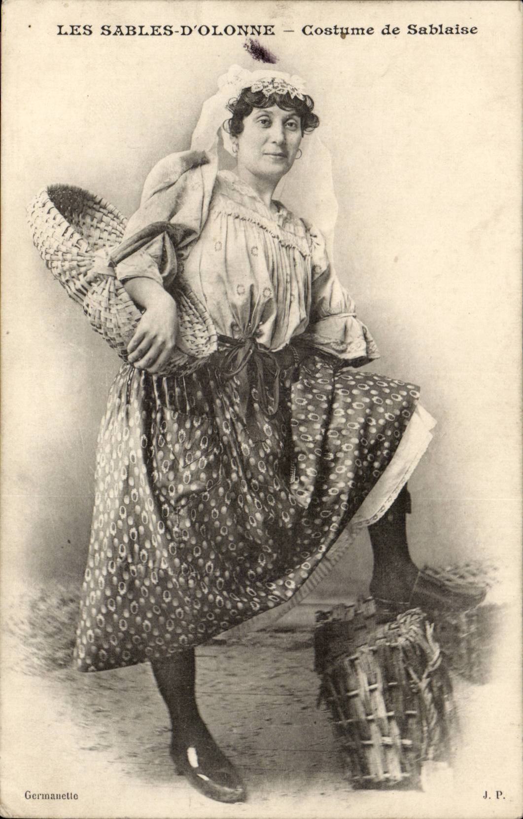 Sande olonne CPA des Kostums von sablaise (Folklorekostum)