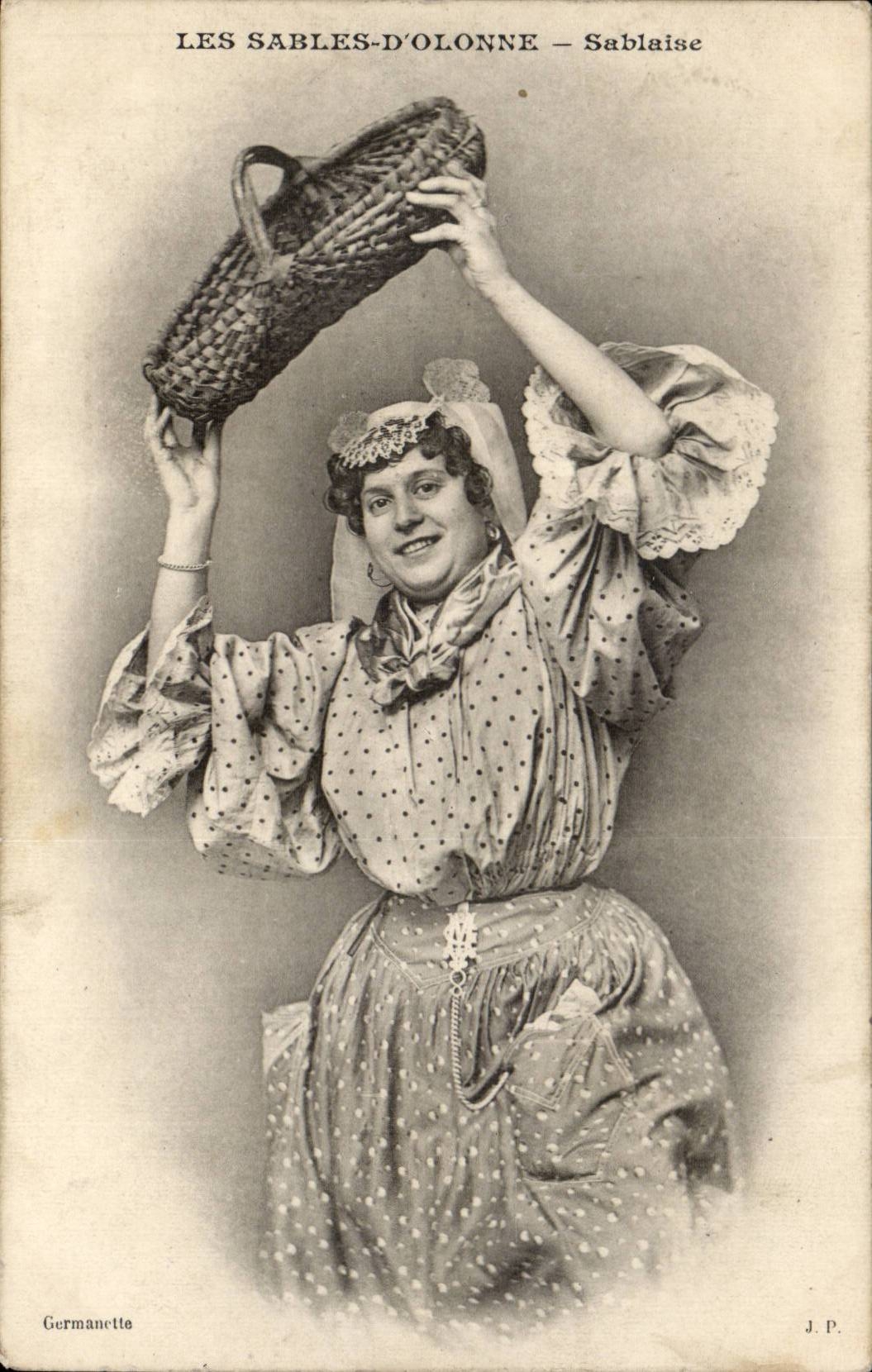 Sande olonne CPA des Kostums von sablaise (Folklorekostum)